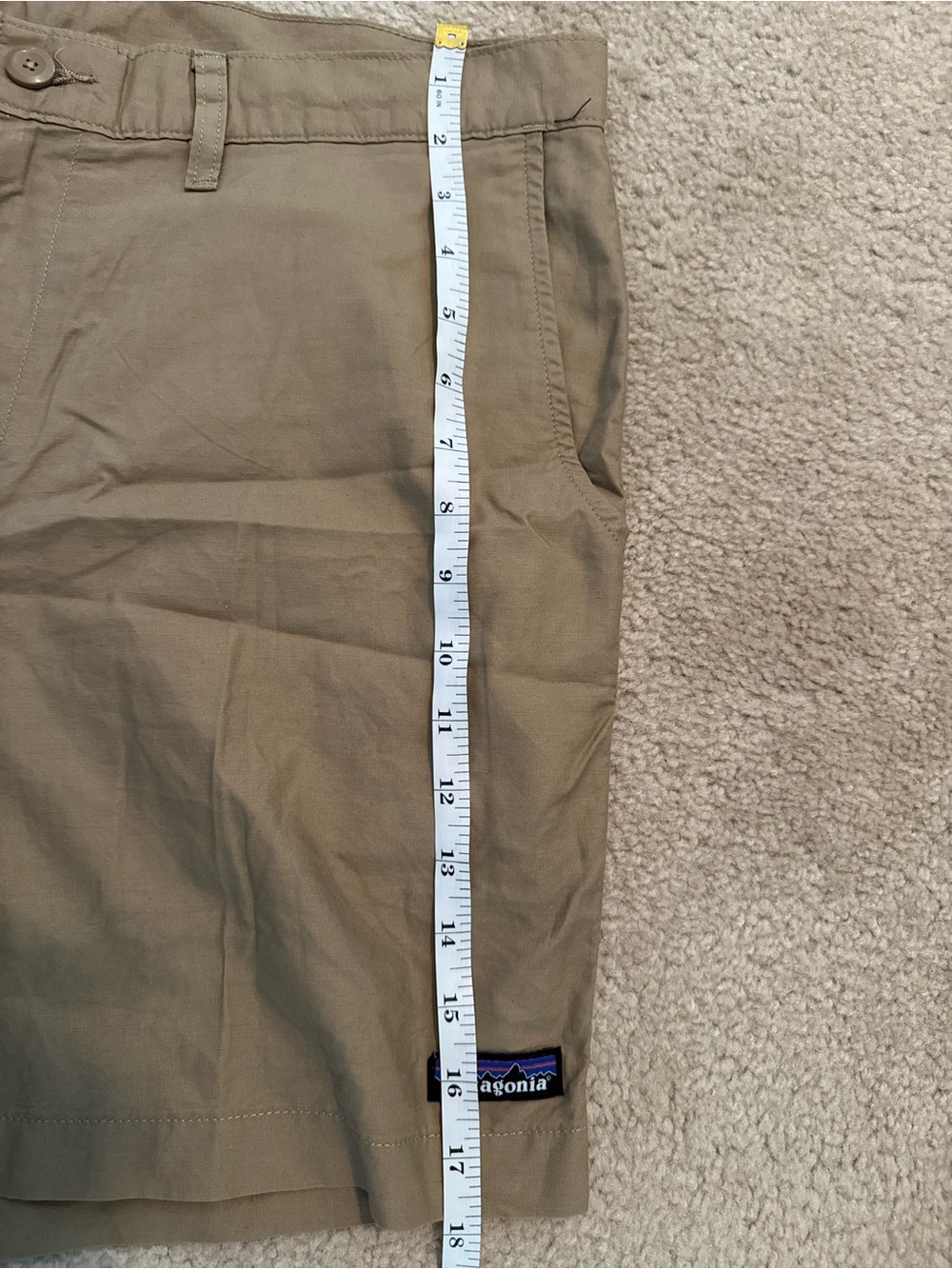 Patagonia Beige Men's Flat Front Shorts - Picture 6 of 7